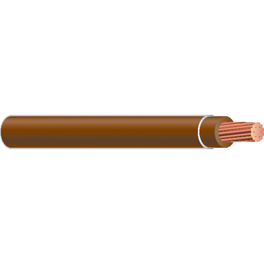 Southwire SIMpull 1000-Feet 6 -AWG Brown Stranded Copper THHN wire ( By-the-roll )