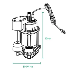 Zoeller 1/3-HP 115-Volt 42-GPM Cast Iron Submersible Sump Pump