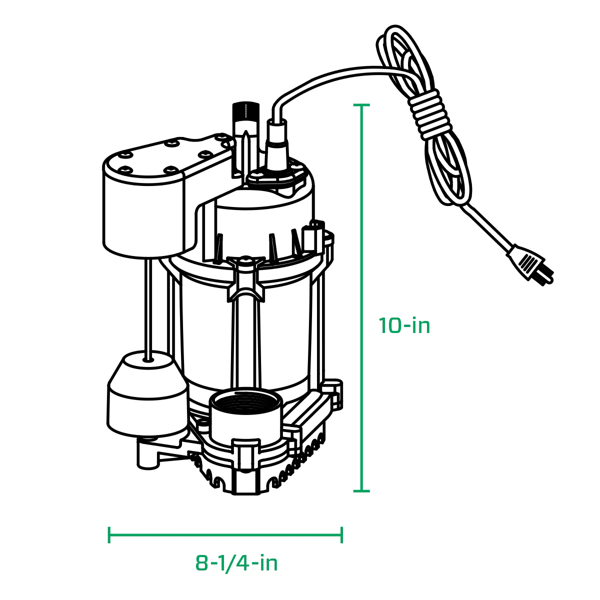 Zoeller 1/3-HP 115-Volt 42-GPM Cast Iron Submersible Sump Pump
