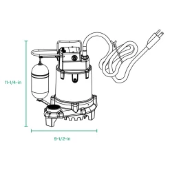 Zoeller 1/3-HP 115-Volt 48-GPM Cast Iron Submersible Sump Pump