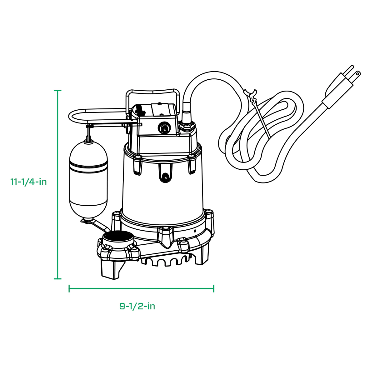 Zoeller 1/3-HP 115-Volt 48-GPM Cast Iron Submersible Sump Pump