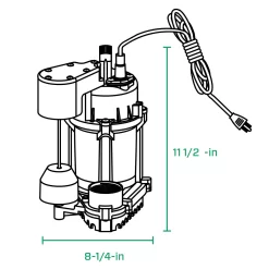 Zoeller 1/2-HP 115-Volt 60-GPM Cast Iron Submersible Sump Pump