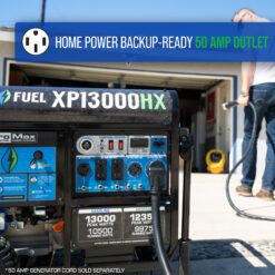 DuroMax HX 500cc Electric Start Home Power Back Up 13000 / 10500 -Watt Dual fuel Portable Generator