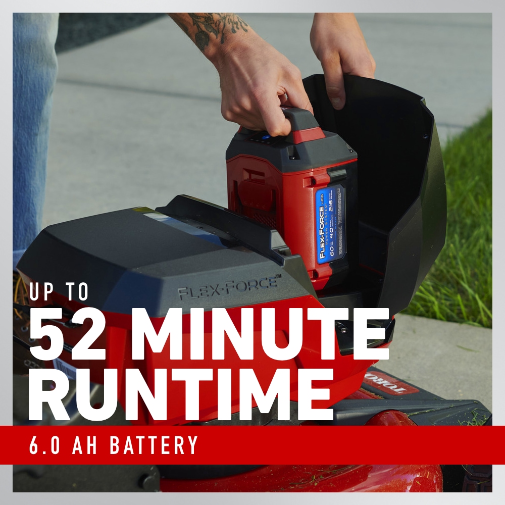 Toro Recycler 60-volt , ( 1 ) 6 Ah 21-in Self Propelled Battery Walk Mower ,Bagger Included