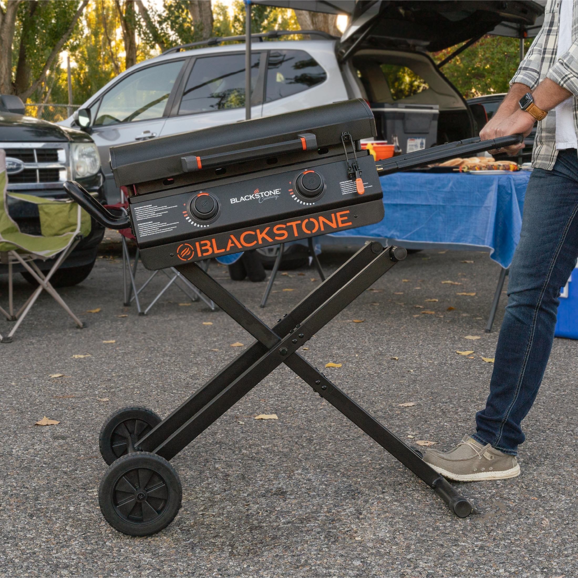 Blackstone 22" Culinary Omnivore X-Frame Griddle 362-Sq in Black Powder-coated Steel Portable Liquid Propane Grill