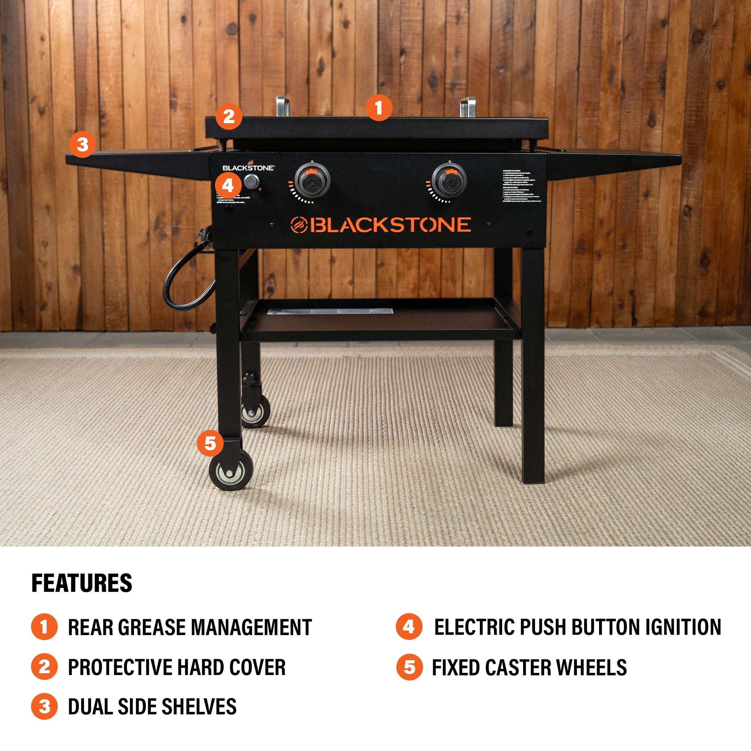 Blackstone 28" Original Griddle with Hard Cover 2 -Burner Liquid propane Flat Top Grill