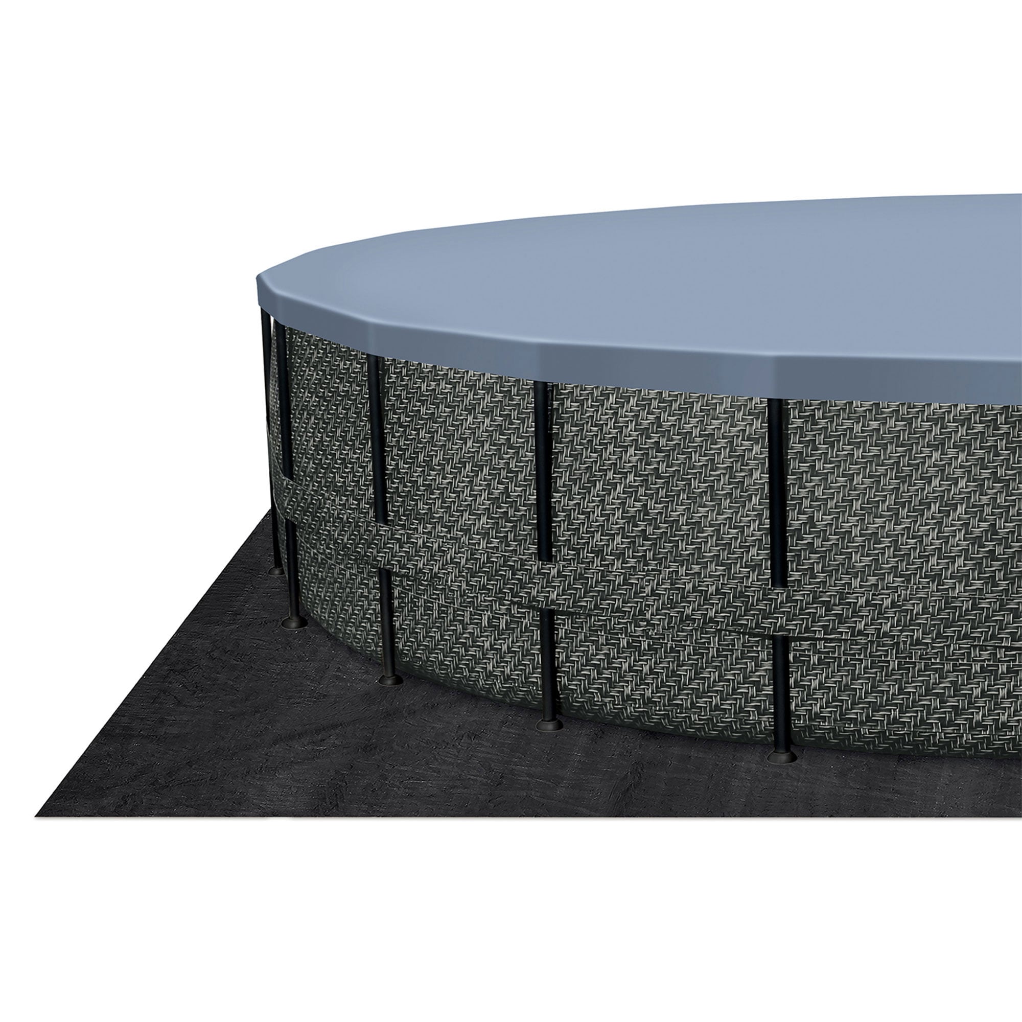 Funsicle 24-ft x 24-ft x 52-in Metal frame Round Above-Ground Pool with Filter Pump with Ground Cloth with Pool Cover with Ladder