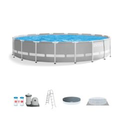 Intex Prism Frame 20-Feet x 20-Feet x 52-Inches Metal frame Round Above-Ground Pool with Filter Pump