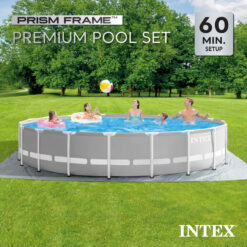 Intex Prism Frame 20-Feet x 20-Feet x 52-Inches Metal frame Round Above-Ground Pool with Filter Pump