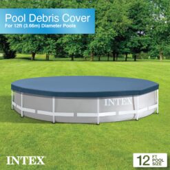 Intex 12-Feet x 12-Feet x 30-Inches Metal frame Round Above-Ground Pool with Filter Pump with Pool Cover