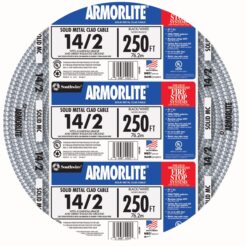 Southwire Armorlite 250-Feet 14 / 2 Solid Aluminum MC (Metal Clad) Cable