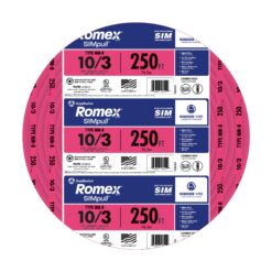 Southwire 250-Feet 10 / 3 / Romex SIMpull Solid Indoor CU NM-B W/G Individual pack ( By-the-roll )