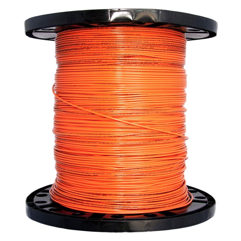 Southwire SIMpull 500-Feet 6 -AWG Orange Stranded Copper THHN wire ( By-the-roll )