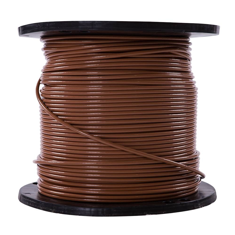 Southwire SIMpull 1000-Feet 6 -AWG Brown Stranded Copper THHN wire ( By-the-roll )