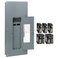 Square D Homeline 200 -Amp 30 -Spaces 60 -Circuit Indoor Main breaker Plug-On Neutral Load Center (Value Pack)