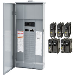 Square D Homeline 200 -Amp 30 -Spaces 60 -Circuit Outdoor Main breaker Plug-On Neutral Load Center (Value Pack)
