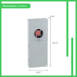 Square D 200 -Amp 8 -Spaces 16 -Circuit Outdoor Main breaker meter combo Load Center