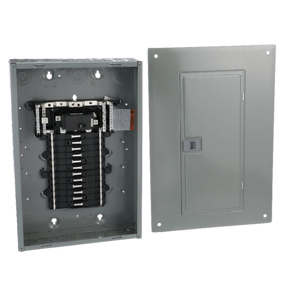 Square D QO 100 -Amp 24 -Spaces 24 -Circuit Indoor Convertible main breaker panel Plug-On Neutral Load Center (Value Pack)