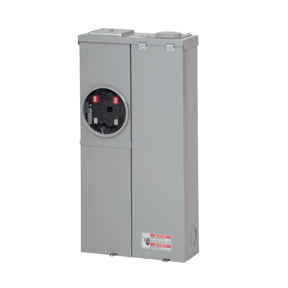 Eaton Type BR 200 -Amp 4 -Spaces 8 -Circuit Outdoor Main breaker meter combo Load Center