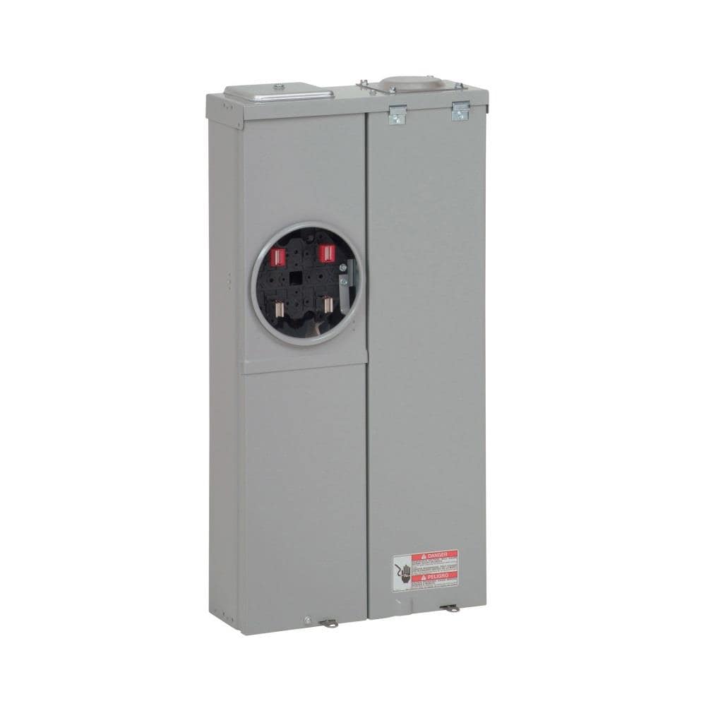 Eaton Type BR 200 -Amp 4 -Spaces 8 -Circuit Outdoor Main breaker meter combo Load Center