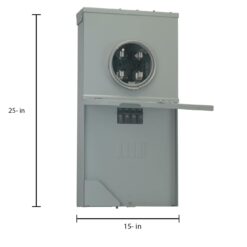GE PowerMark Gold 200 -Amp 4 -Spaces 8 -Circuit Outdoor Main breaker Load Center