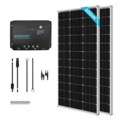 Renogy 2.0 -Module 41.8-Inches x 20.9-Inches 200.0-Watts Solar Panel