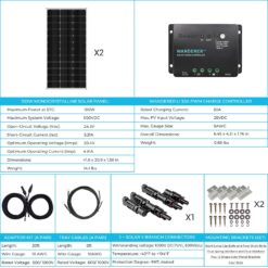 Renogy 2.0 -Module 41.8-Inches x 20.9-Inches 200.0-Watts Solar Panel