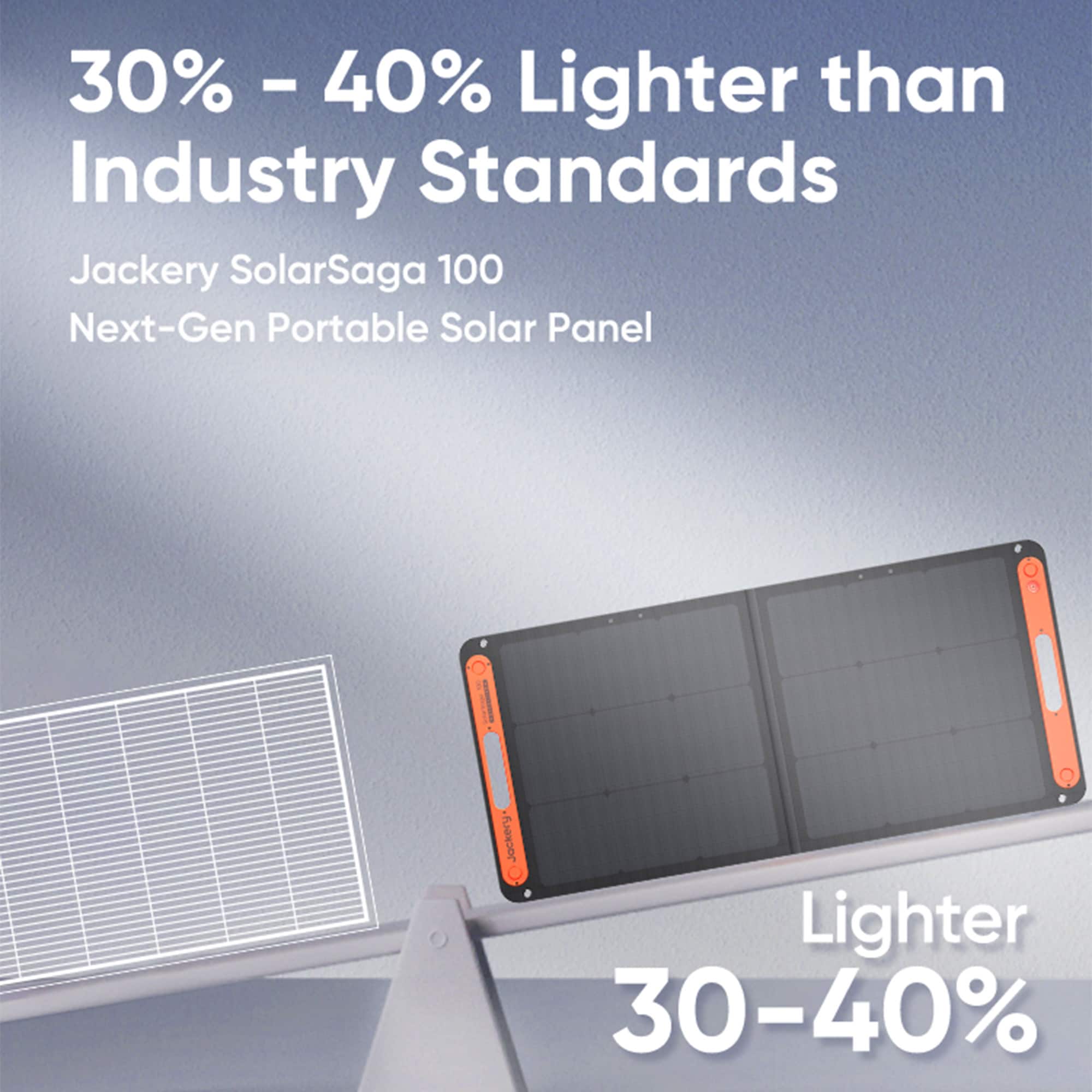 Jackery SolarSaga 100W 24-in x 21-in x 1-in 100-Watt Portable Solar Panel