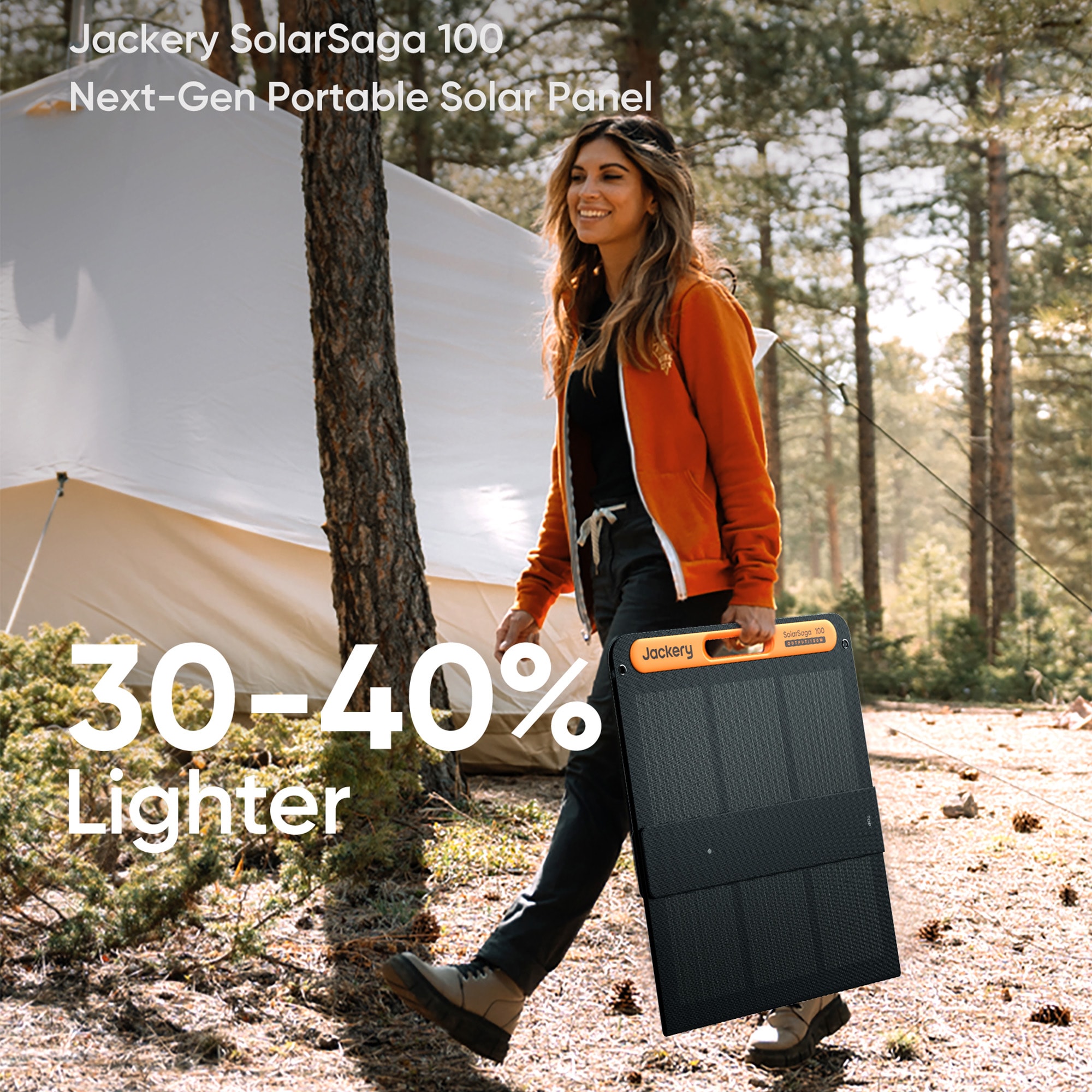 Jackery SolarSaga 100W 24-in x 21-in x 1-in 100-Watt Portable Solar Panel
