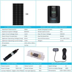 Renogy 4.0 -Module 41.8-Inches x 20.9-Inches 400.0-Watts Solar Panel