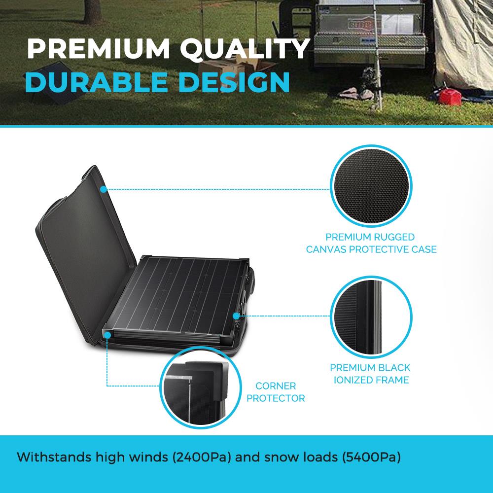 Renogy Monocrystalline 24.8-in x 20-in x 2.8-in 100-Watt Portable Solar Panel