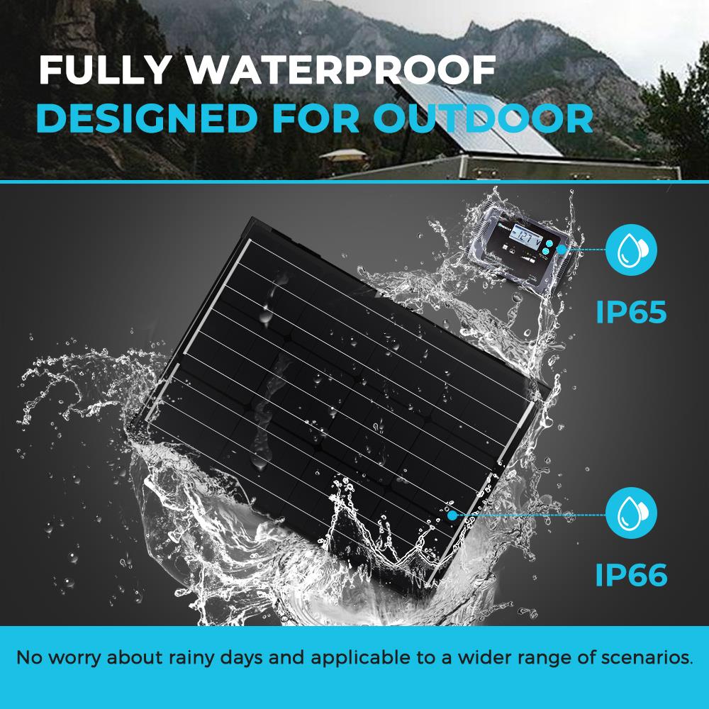 Renogy Monocrystalline 24.8-in x 20-in x 2.8-in 100-Watt Portable Solar Panel
