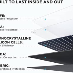 EcoFlow 110W Solar Panel 23.3-in x 13.5-in x 0.8-in 110-Watt Portable Solar Panel