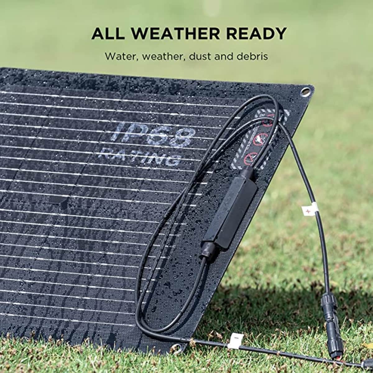 EcoFlow 110W Solar Panel 23.3-in x 13.5-in x 0.8-in 110-Watt Portable Solar Panel