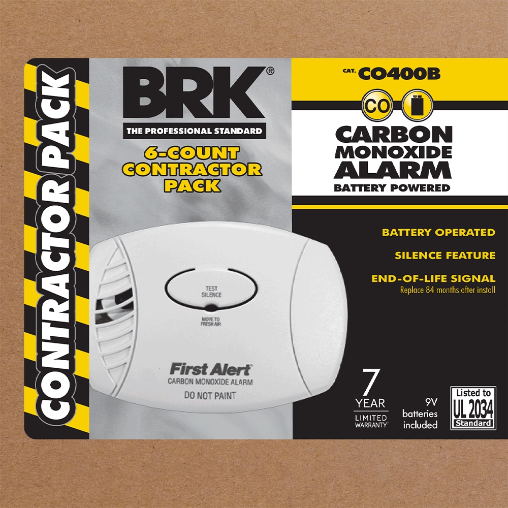 First Alert BRK Battery-operated Carbon Monoxide Detector (6-Pack)