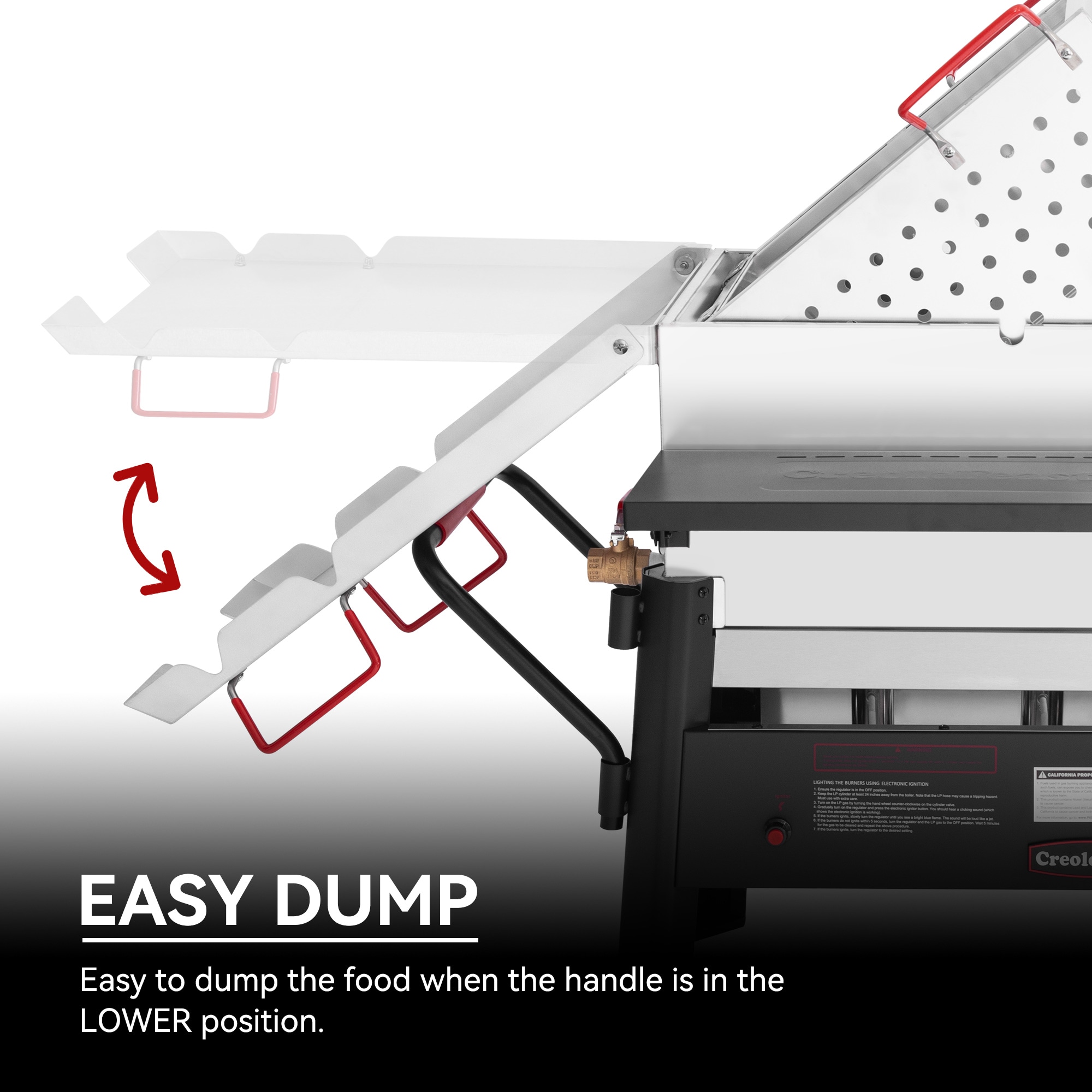 Creole Feast 70 Qt Single Sack Crawfish Seafood Boiler 2 -Burner Propane 20-lb. tank Electronic Aluminum Boiler