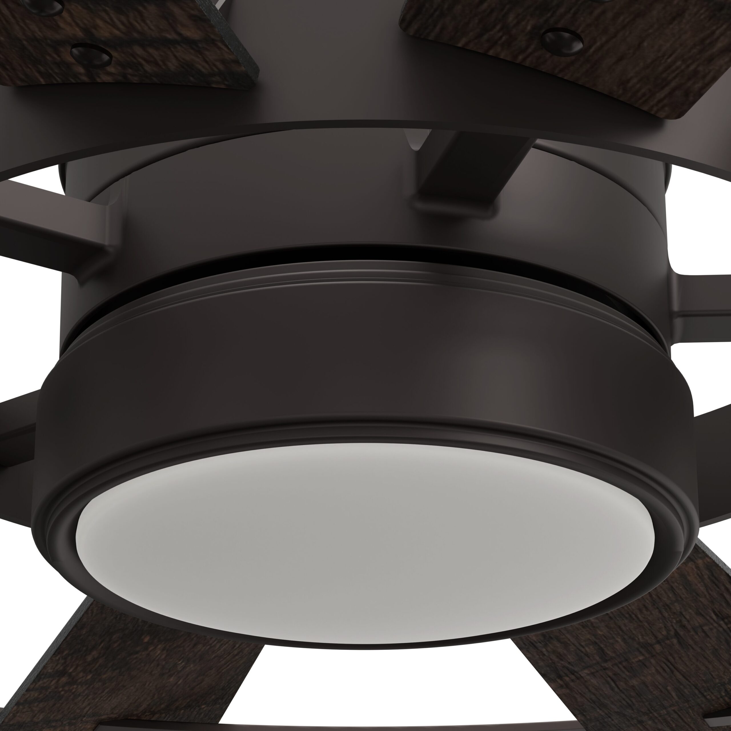 Harbor Breeze Henderson 60-Inches Bronze with Mahogany Blades Integrated LED Fixture Indoor Downrod mount Windmill Ceiling Fan With Light and Remote ( 10 -Blade)
