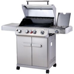 Monument Mesa Stainless Steel 5-Burner Infrared Liquid Propane Gas Grill with 1 Side Burner
