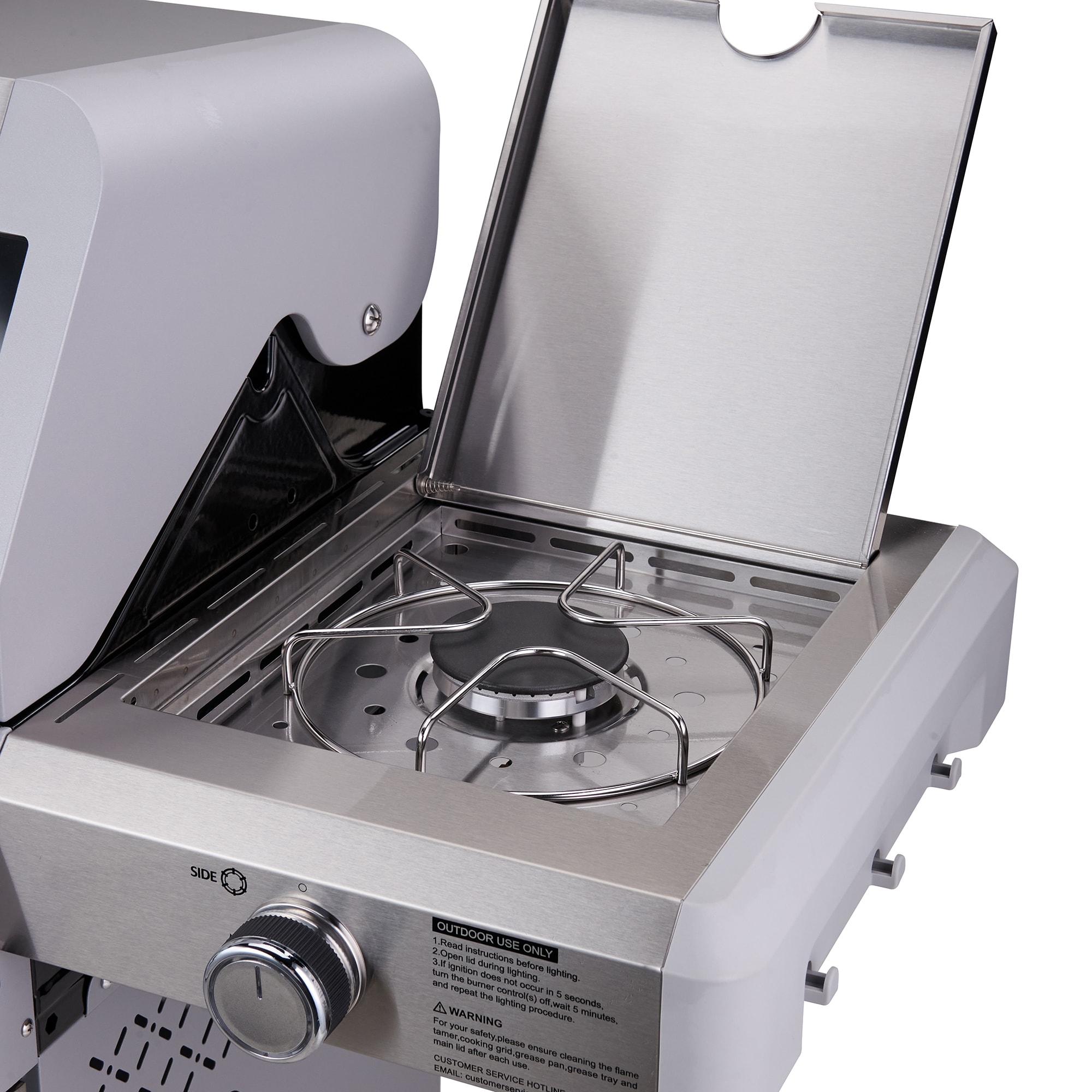 Monument Mesa Stainless Steel 5-Burner Infrared Liquid Propane Gas Grill with 1 Side Burner