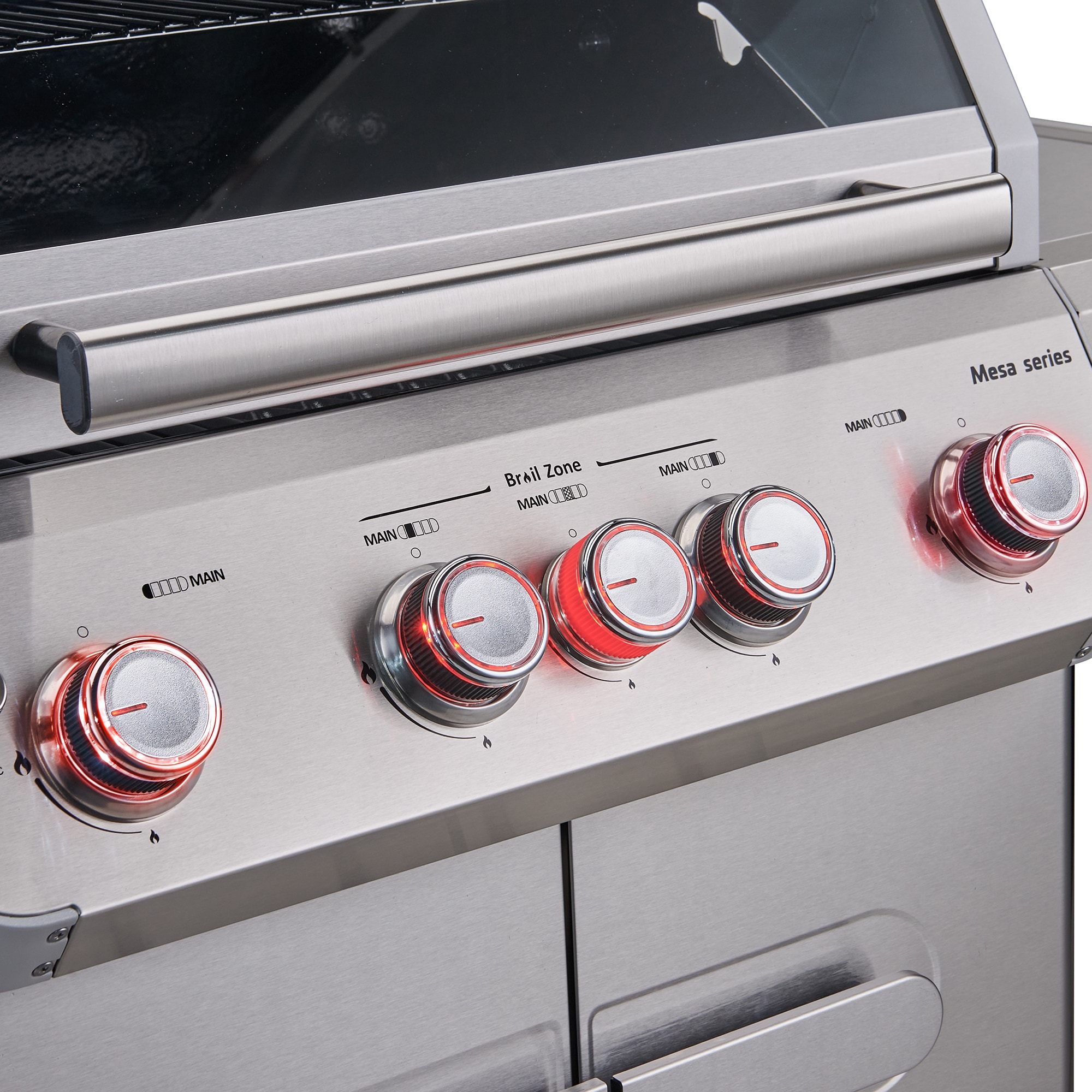 Monument Mesa Stainless Steel 5-Burner Infrared Liquid Propane Gas Grill with 1 Side Burner