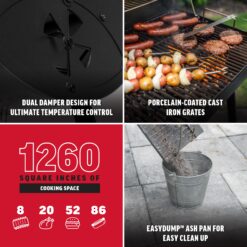 Char-Griller FlexFuel Black Liquid propane and charcoal Combo Grill
