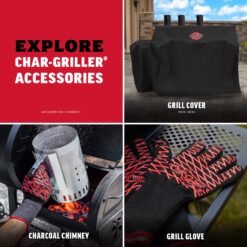 Char-Griller FlexFuel Black Liquid propane and charcoal Combo Grill