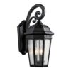 Kichler Courtyard 3 -Light 22.25-in H Black Hardwired Outdoor Wall Light