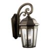 Kichler Courtyard 3 -Light 22.25-in H Oil-rubbed Bronze Hardwired Outdoor Wall Light