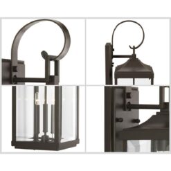 Progress Lighting Gibbes Street 3 -Light 30.62-in H Antique Bronze Hardwired Outdoor Wall Light