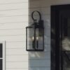 Progress Lighting Gibbes Street 3 -Light 30.62-in H Black Hardwired Outdoor Wall Light