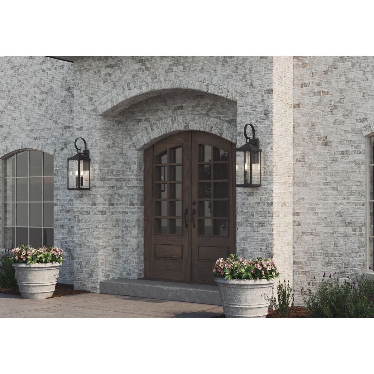 Progress Lighting Gibbes Street 3 -Light 30.62-in H Black Hardwired Outdoor Wall Light