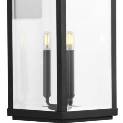Progress Lighting Gibbes Street 3 -Light 30.62-in H Black Hardwired Outdoor Wall Light