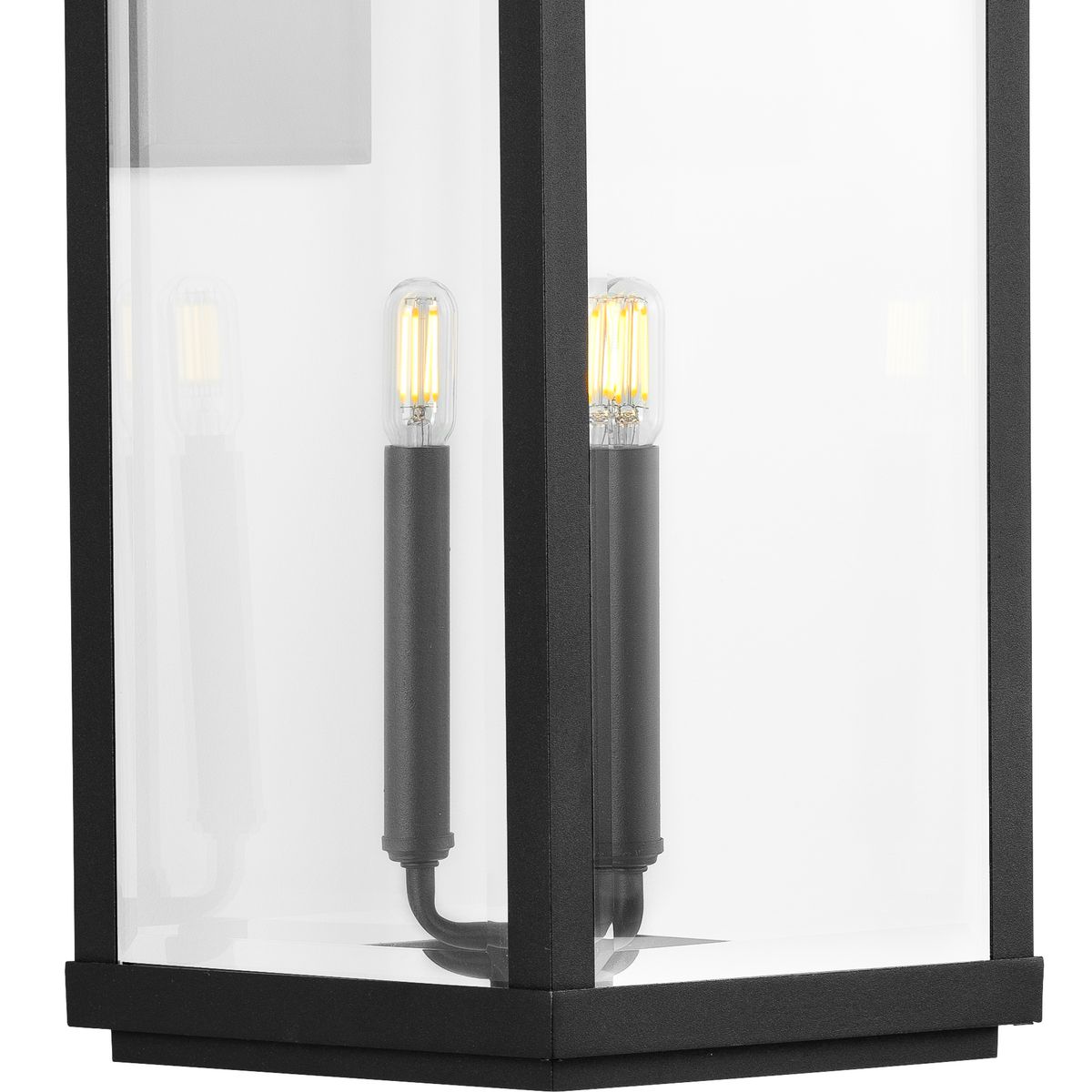 Progress Lighting Gibbes Street 3 -Light 30.62-in H Black Hardwired Outdoor Wall Light