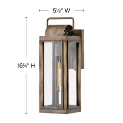 Hinkley Sag Harbor 1 -Light 16.25-in H Brushed Bronze Hardwired Outdoor Wall Light